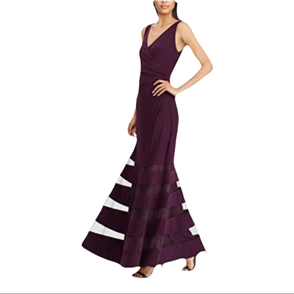 Jersey and tulle mermaid style gown